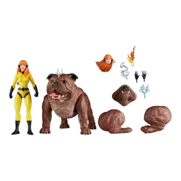 Marvel Legends Series Crystal and Lockjaw, Deluxe Comics Collectible 6-Inch Action Figures