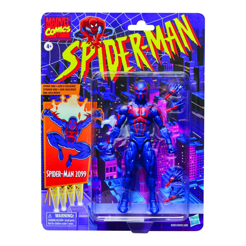 Marvel Legends Series Spider-Man 2099, Retro Cardback Comics Collectible 6-Inch Scale Action Figure